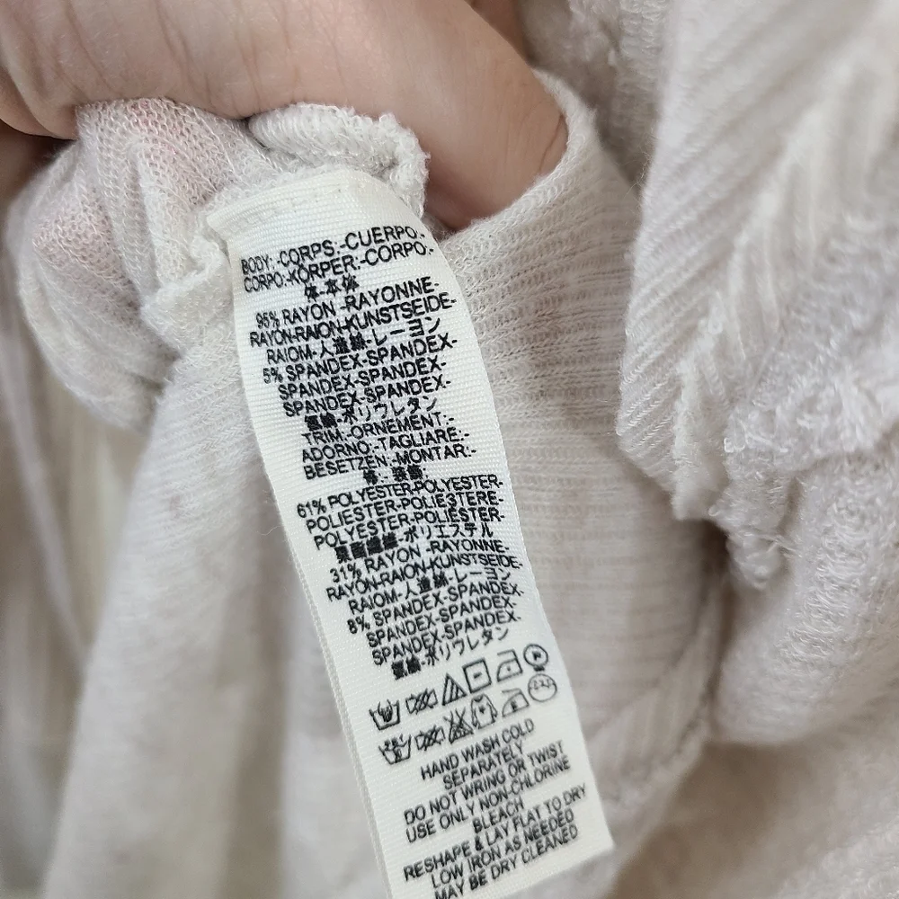 Free People Catalina thermal top Oatmeal heather Beige Women's size small
